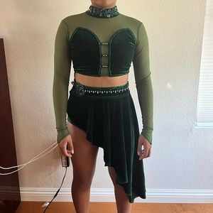 green lyrical dance costume
